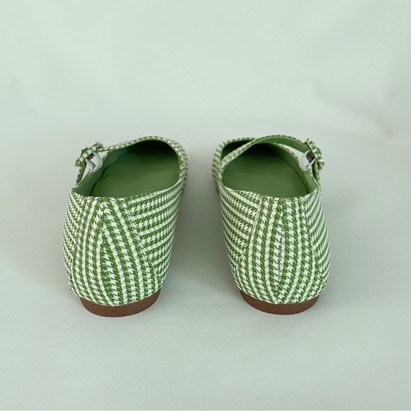 Jeffrey Campbell Square Toe Mary Jane Flats Green Houndstooth Pin Up Rockabilly - Picture 10 of 13